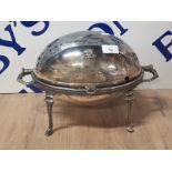SILVER PLATED HORS D'OEUVRES SERVING DISH WITH LINER