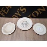 19TH CENTURY CREAMWARE PLATES TO INCLUDE THE SEASONS JUNE TRANSFER PLATE