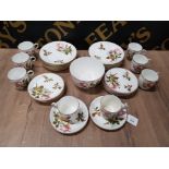 A VICTORIAN HANDPAINTED AND GILT PART TEA SET WITH FLORAL DECORATION NO 2646