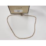 LINKS OF LONDON SILVER BELCHER NECKLET IN ORIGINAL BOX, 10.50G