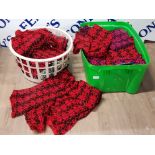 2 BASKETS CONTAINING A SUBSTANTIAL AMOUNT OF SCARFS