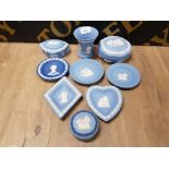 A LOT OF WEDGWOOD BLUE JASPER WARE