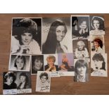 MAINLY POSTCARD SIZE PUBLICITY SHOTS ALL SIGNED INCLUDES ANGELA RIPPON, FAITH BROWN, FRANCIS BARBER,