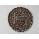 PERU - SPANISH COLONIAL 1813 LIMAE, J.P. 1 REALES COIN