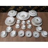 57 PIECES OF ROYAL WORCESTER BERNINA PATTERNED DINNERWARE