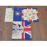 UK ROYAL MINT 1992 UNCIRCULATED YEAR SET INCLUDING 50P EC COIN