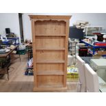 SET OF TRADITIONAL PINE 5 TIER BOOKSHELVES, 91CM X 183CM