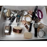 BOX OF MISCELLANEOUS LADIES WRISTWATCHS