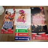 4 ADVERTISING CLUB BOARDS FOR FRAT HOUSE THURSDAYS, HOUSE OF SMITH, KOOSDAY EVENTS ETC