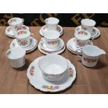 22 PIECES OF COLLINGWOODS FLORAL PATTERNED TEA CHINA