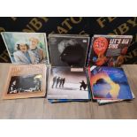 LP RECORDS TO INCLUDE GENESIS SIMON AND GARFUNKEL BEACH BOYS TOM JONES ETC