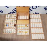 A SELECTION OF VICTORIAN MICROSCOPE SLIDES, MISCELLANEOUS SUBJECTS INCLUDING SALMON SCALE, HOUSE FLY