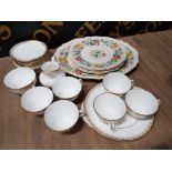 21 PIECES OF CREAM AND GILT ROYAL DOULTON GOLD LACE TEA CHINA TOGETHER WITH 5 ROYAL DOULTON