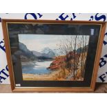 A WATERCOLOUR BY BY E GRIEG HALL LOCH BENEVEAN GLEN AFFRIC SIGNED AND DATED AND INSCRIBED VERSO