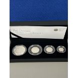 UK ROYAL MINT 2010 BRITANNIA SILVER PROOF SET OF 4 COINS IN CASE OF ISSUE WITH CERTIFICATE