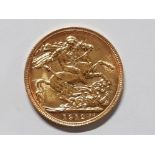 22CT GOLD 1912 FULL SOVEREIGN COIN