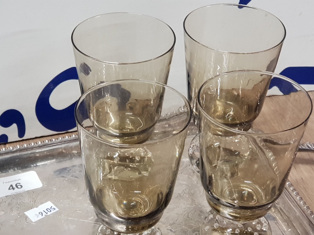 SET OF 4 EDINBURGH CRYSTAL GIN OR WHISKY TUMBLERS, HIGHLY CUT IN THE MAREE DESIGN TOGETHER WITH 4 - Image 3 of 3