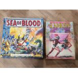 GAMES WORKSHOP SEA OF BLOOD EXPANSION SET MAN O WAR TOGETHER WITH VINTAGE GLADIATOR GAME THE DANCE