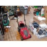 RED MOUNTFIELD ELECTRIC LAWN MOWER