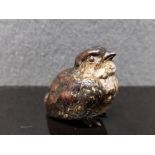 A 19TH CENTURY COLD PAINTED BRONZE OF A CHICK BY GESCHUTZT STAMPED