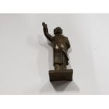 A SMALL BRONZE SCULPTURE POSSIBLY CHAIRMAN MAO 9.8CM HIGH