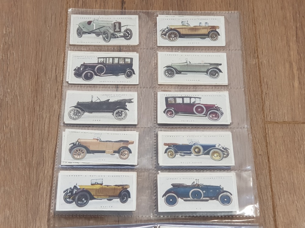 CIGARETTE CARDS MOTOR CARS BY LAMBERT AND BUTLER SET OF 25 GREEN BACK IN GOOD CONDITION - Image 2 of 3