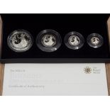UK ROYAL MINT 2008 BRITANNIA PROOF SET OF 4 COINS IN CASE OF ISSUE WITH CERTIFICATE