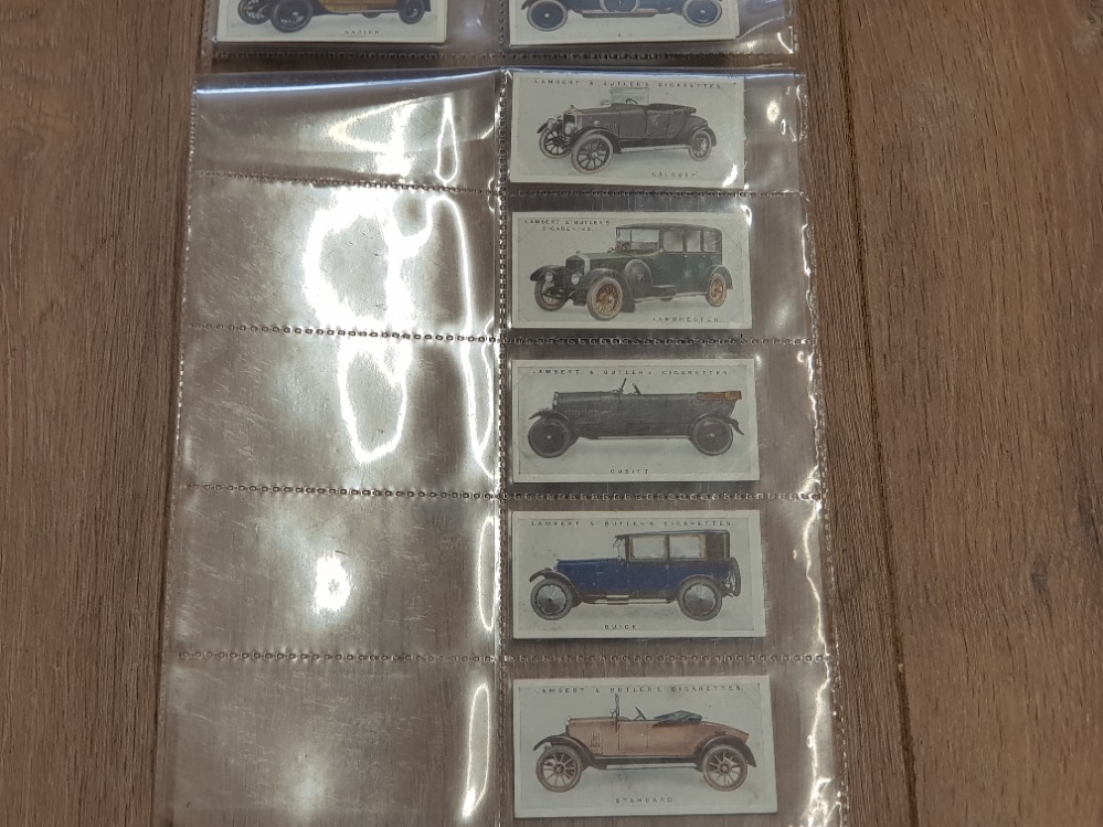 CIGARETTE CARDS MOTOR CARS BY LAMBERT AND BUTLER SET OF 25 GREEN BACK IN GOOD CONDITION - Image 3 of 3