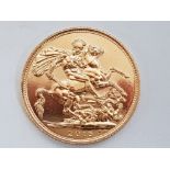 22CT GOLD 2015 FULL SOVEREIGN COIN