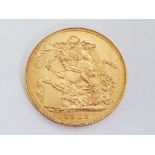 22CT GOLD 1925 FULL SOVEREIGN COIN