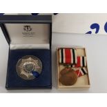 A POLICE SPORT MEDAL AND A FAITH FOR SERVICE IN THE SPECIAL CONSTABULARY GEORGE V (ONLY 86
