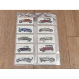 CIGARETTE CARDS LAMBERT AND BUTLER 1922 MOTOR CARS 1ST SERIES SET 25 GOOD CONDITION