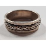 SILVER CELTIC BAND, 7.6G SIZE X1/2