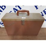 A MID 20TH CENTURY METAL FILING CASE BY REMINGTON 43 X 28.5 X 15CM