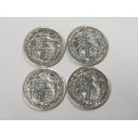 4 GEORGE V SILVER HALF CROWN COINS DATED 1914,1915,1916,1918