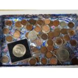 TRAY OF VARIOUS PRE DECIMAL COINS