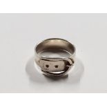 SILVER BUCKLE RING 4.7G SIZE Q1/2