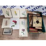 78 LP RECORDS BOOKS TO INCLUDE BEATRIX POTTER FLOWER PRINTS ETC