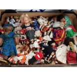 BOX CONTAINING 27 DOLLS OF THE WORLD