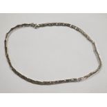 SILVER AZTEC PATTERNED LINK BRACELET 23.2G