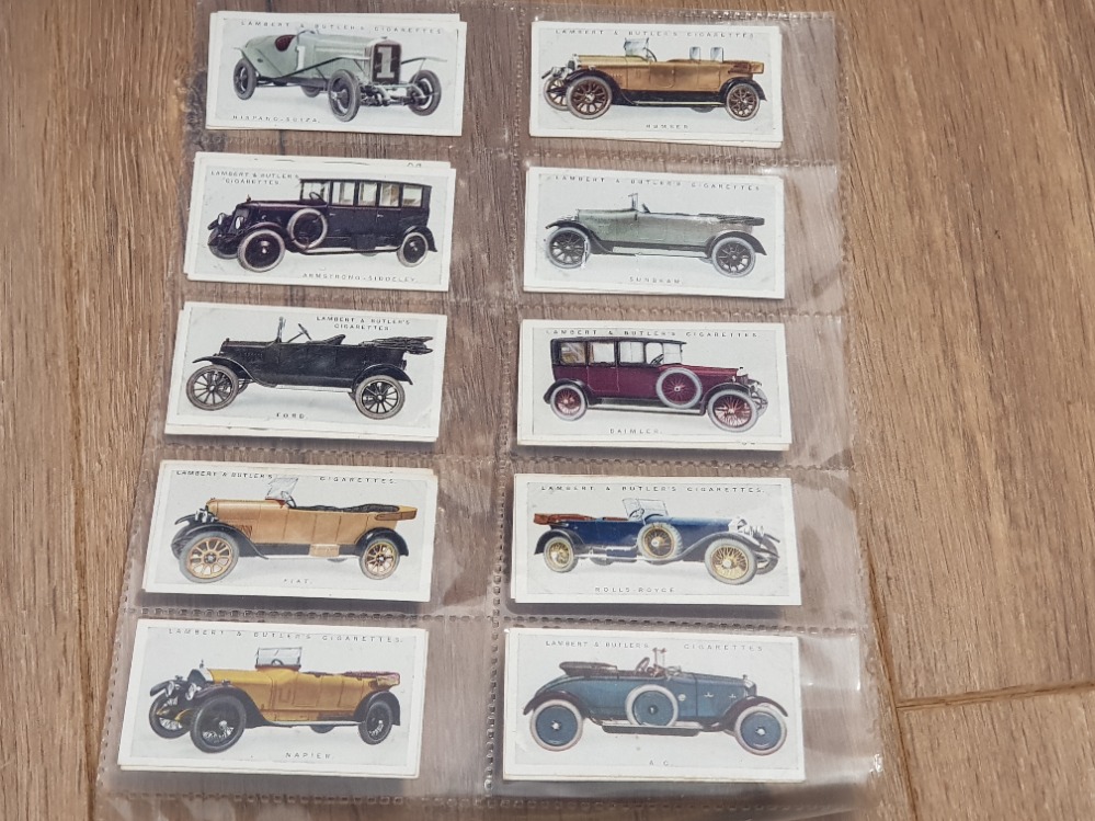 CIGARETTE CARDS LAMBERT AND BUTLER 1922 MOTOR CARS 1ST SERIES SET 25 GOOD CONDITION - Image 2 of 3