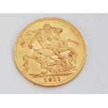 22CT YELLOW GOLD 1911 FULL SOVEREIGN COIN