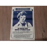 FRAMED POSTER ARTIST RANDY TUTEN, SIGNED BY BRUCE SPRINGSTEEN, PERFORMANCE PRODUCED BY BILL GRAHAM