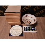 6 BOXED ROYAL GRAFTON COLLECTORS PLATES LARGE IRONSTONE CENTRE BOWL AND BOX OF ROYAL ADDERLEY