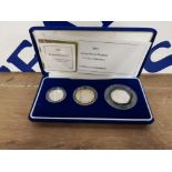 2003 LIMITED EDITION (7500) SILVER PROOF PIED FORD 3 COIN SET WITH COA WEIGHT 28.49G 19G 16G