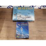 2 BOXED MILITARY AIRCRAFT WAR GAMES, MUSTANGS AND ACE OF ACES JET EAGLES