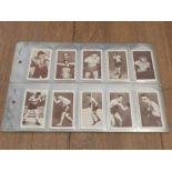 CIGARETTE CARDS BOXING PERSONALITIES BY CHURCHMAN SET OF 50 IN GOOD CONDITION