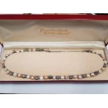 BOXED SILVER AND FRESHWATER PEARL NECKLET
