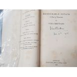 VERA BRITTAIN SIGNED HONOURABLE ESTATE VINTAGE BOOK FROM 1936