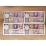 4 COMMERCIAL BANK OF SCOTLAND LTD 5 POUNDS BANKNOTES, ALL 4 DATED AND 2 FROM SERIES 16L, A